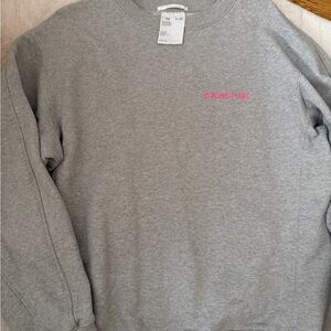 Helmut Lang Light Gray Crew Neck Sweater